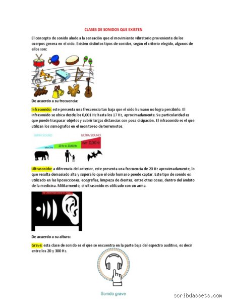 ¿Cuántas clases de sonidos hay y cuáles son?