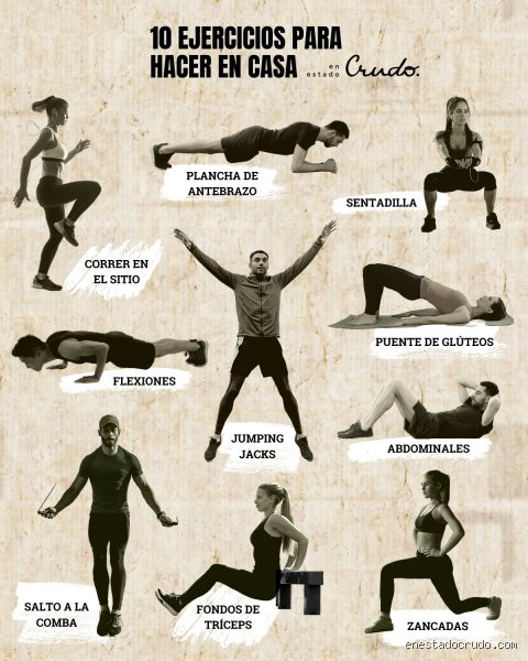 ¿Cuáles son 3 ejercicios fáciles que puedo hacer en casa para transformar tu cuerpo sin máquinas ni excusas?