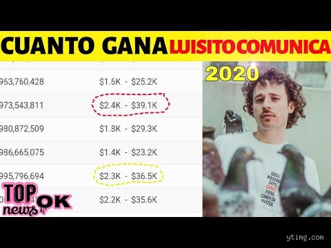 ¿Cuánto gana Luisito Comunica al mes en YouTube?