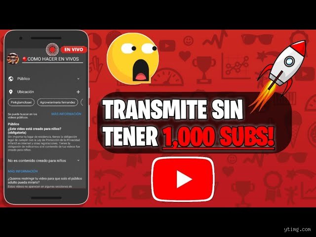 ¿Puedo hacer una transmisión en vivo en YouTube sin tener 1000 seguidores en tu canal actual?