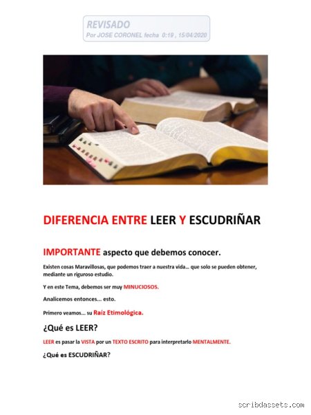 ¿Estudiar y escudriñar es lo mismo o estamos confundiendo la superficie del mar con el abismo?