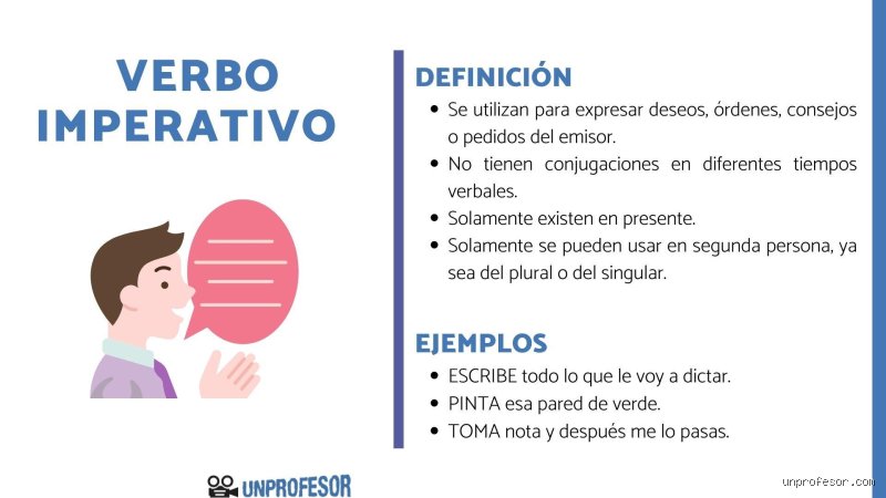 ¿Cómo se dice verbo imperativo?