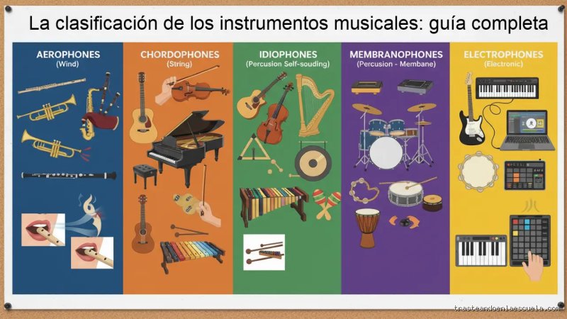 ¿Cuál clasificación de instrumentos musicales es la más grande y extensa en la historia de la musicología moderna?