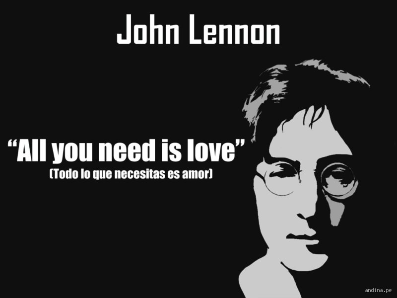 ¿Cuál fue la frase romántica de John Lennon que redefinió el concepto del amor moderno en la música?