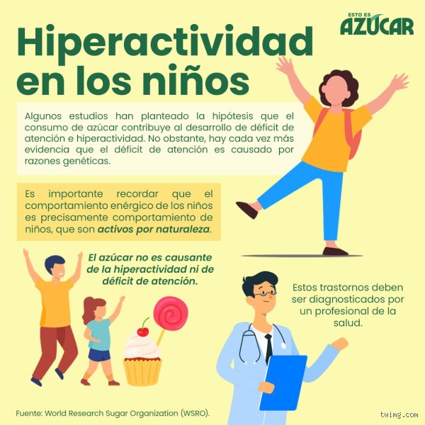¿El azúcar causa hiperactividad en los niños?