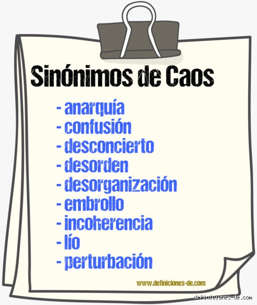 ¿Cuál es una palabra elegante para referirse al caos en el lenguaje escrito?
