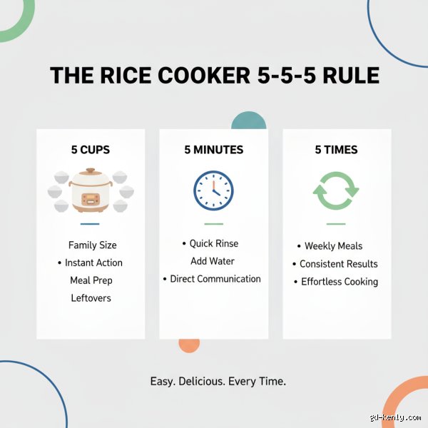 La regla 5/5/5 para el arroz: el método definitivo de cocción a presión que transformará tu cocina diaria