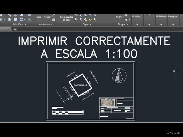 ¿Cuál es la dimensión 1:100 en AutoCAD?