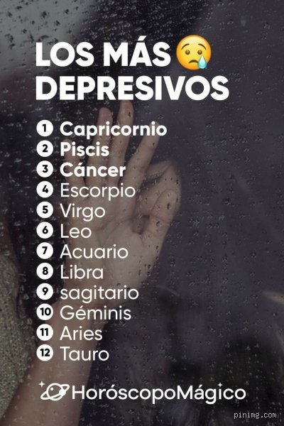 ¿Cuál es el signo más depresivo del zodiaco?