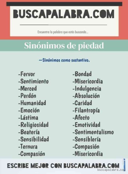 ¿Cuáles son 3 sinónimos de piedad y cómo transformar tu vocabulario expresivo?