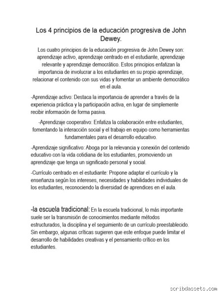 ¿Cuáles son los 4 principios de John Dewey que revolucionaron la educación moderna y por qué siguen incomodando a muchos hoy?