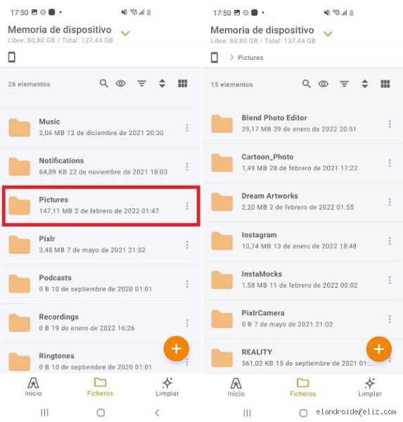 ¿Dónde se guardan las imágenes en mi celular?