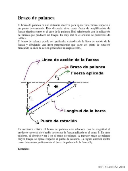 ¿Cuál es la definición de brazo de palanca y por qué su correcta interpretación es el secreto detrás de la ingeniería moderna?
